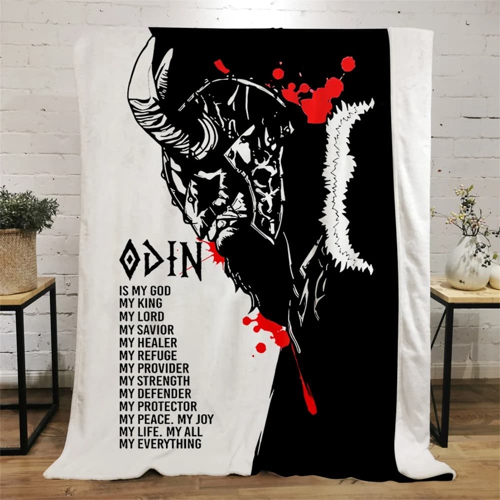 Plaid viking casque guerrier odin - 100x130cm
