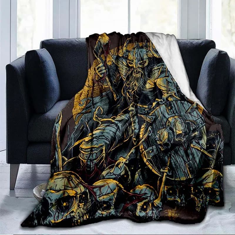 Plaid viking demon guerrier - 150x200cm