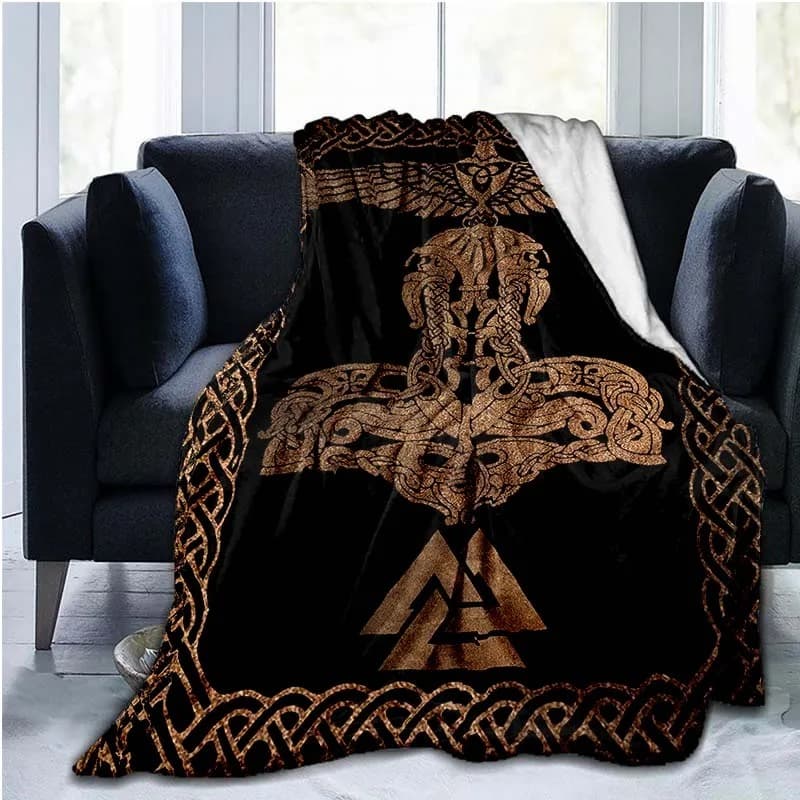 Plaid viking tressé bronze - 180x230cm