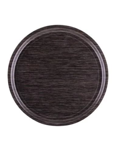 Plateau rond antidérapant Roltex 450mm wengé