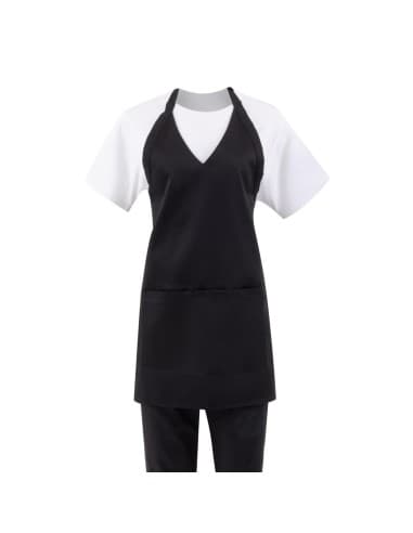 Tablier serveur col en V Whites noir