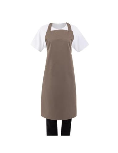 Tablier bavette Whites marron clair