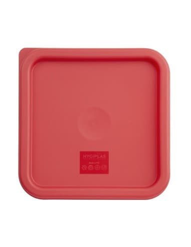 Couvercle carré rouge moyen Hygiplas