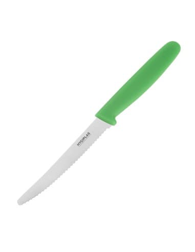 Couteau dentelé Hygiplas vert 100mm