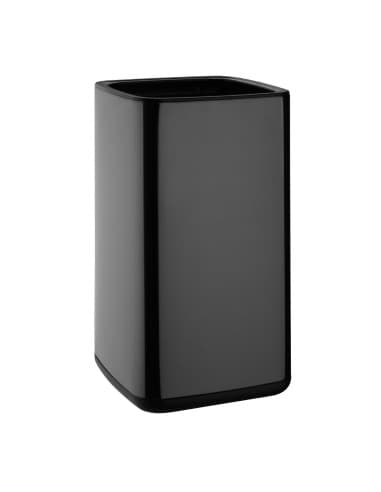 Poubelle carrée Bolero noir titane 7L