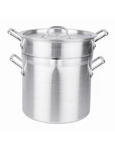 Marmite bain marie aluminium Vogue 10L