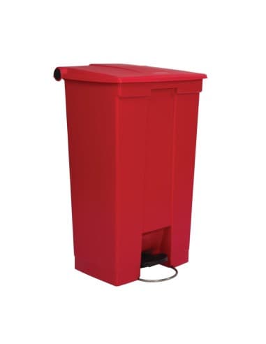 Conteneur à pédale Rubbermaid rouge 87L