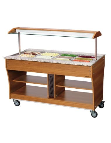 Chariot buffet, chaud, 4x1/1GN