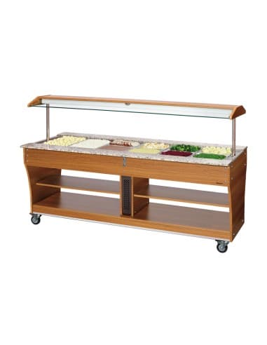 Chariot buffet, chaud, 6x1/1GN