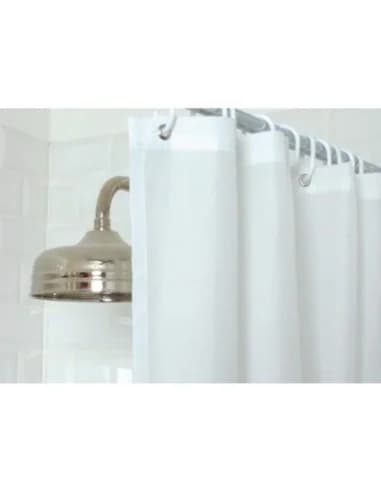 Rideau de douche uni Mitre Essentials blanc