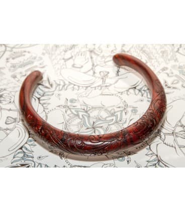 COLLIER ETHNIQUE BOIS SCULPTE