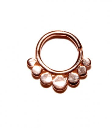 Septum 28 - ARGENT PLAQUE OR ROSE - 1,2mm   ***SOLDE !!