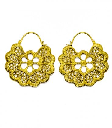 BOUCLES D'OREILLES DENTELLE ( laiton )****SALES***SOLDES