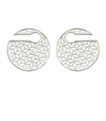 FLOWER OF LIFE DISC (LAITON PLAQUE ARGENT) VENDU A L'UNITE
