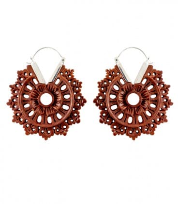 DEVI KHERA MANDALA (LAITON PLAQUE ARGENT ,BOIS)-VENDUES PAR PAIRE