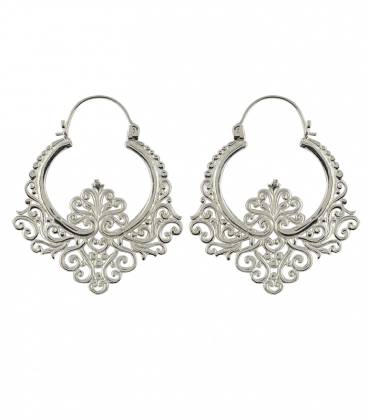 BAROQUE 2- LAITON PLAQUE ARGENT- VENDUES PAR PAIRE