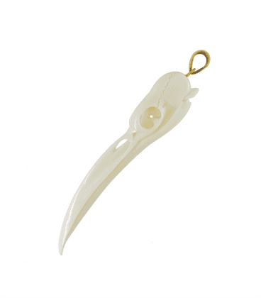PENDENTIF CRANE D'OISEAU EN OS