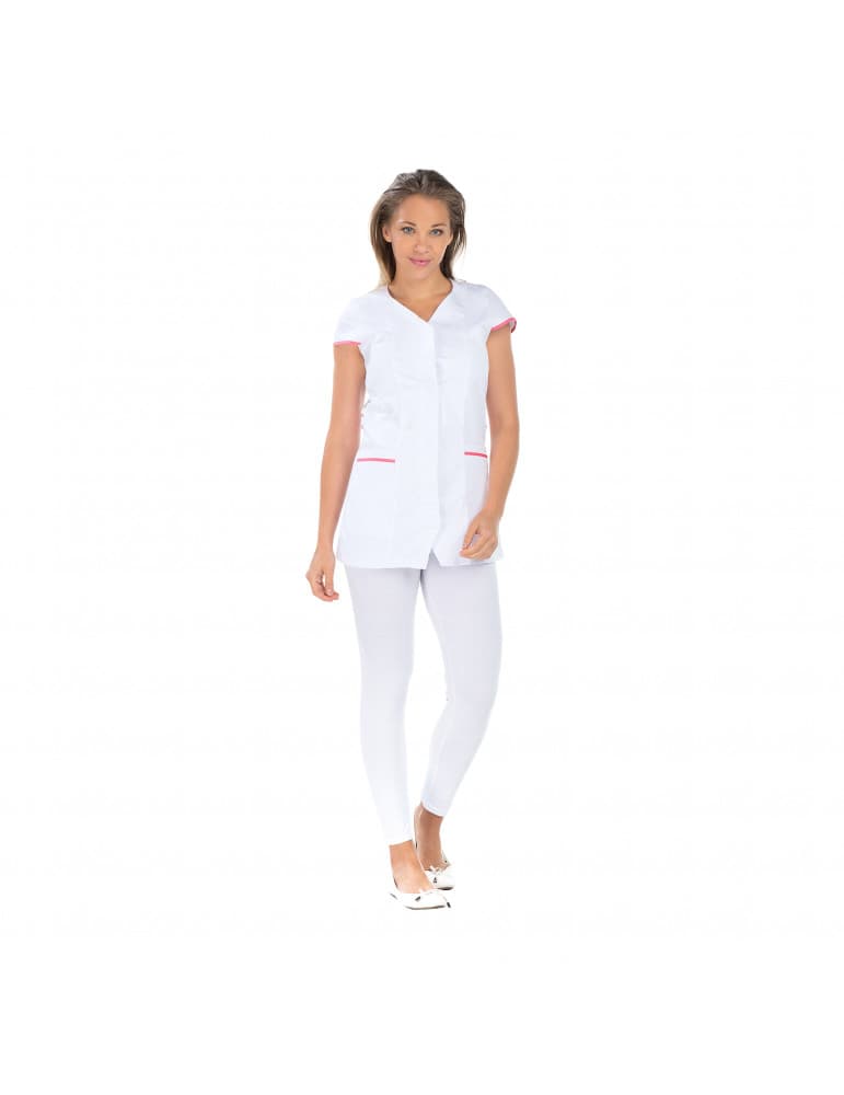 TUNIQUE OPHELIE BLANC FUSHIA T2