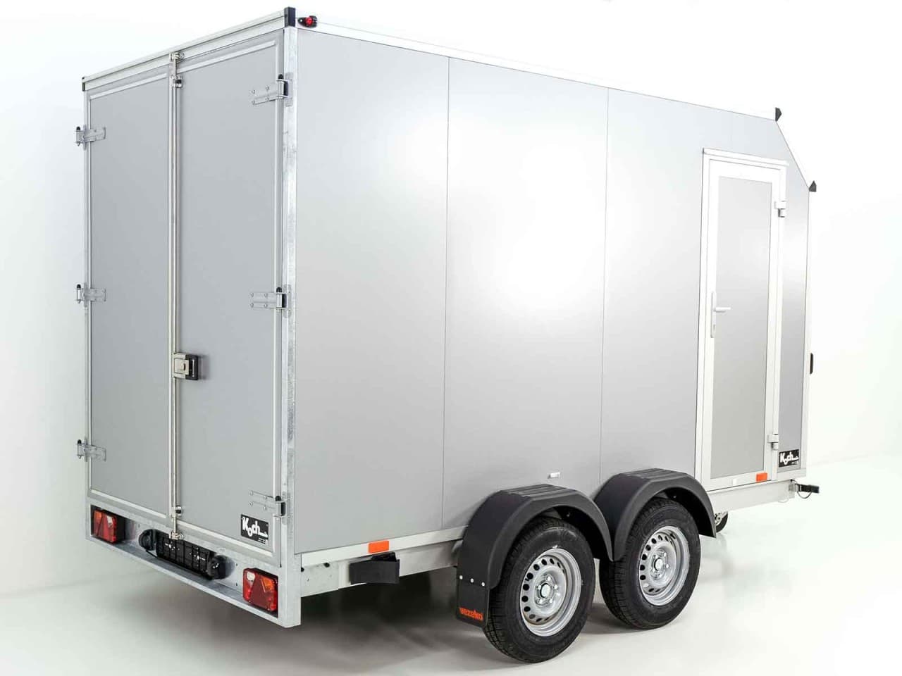 Vezeko Kofferanhänger 184x355cm Höhe: 205cm 2,7t|45°|Tür|silber-Neu