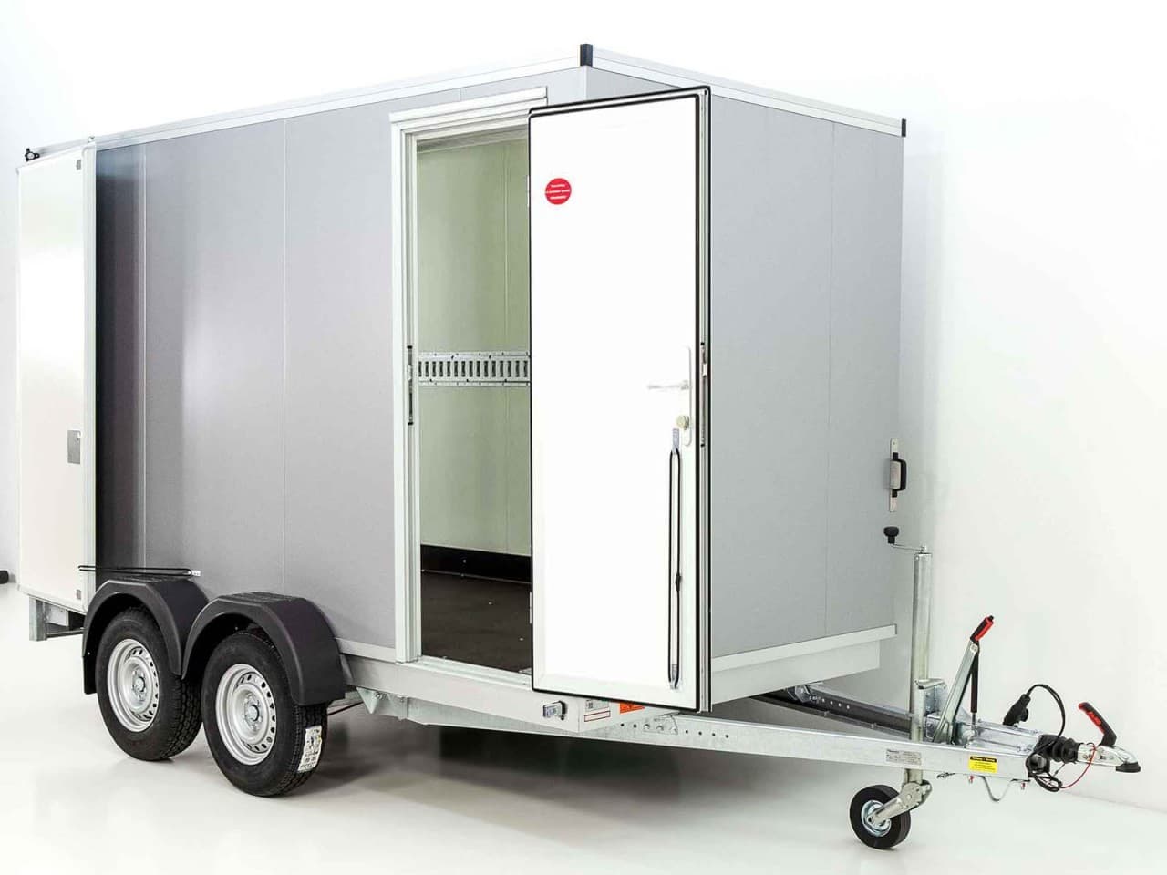 Vezeko Kofferanhänger 152x355cm Höhe:193cm 2,7t|Tür|silber-Neu