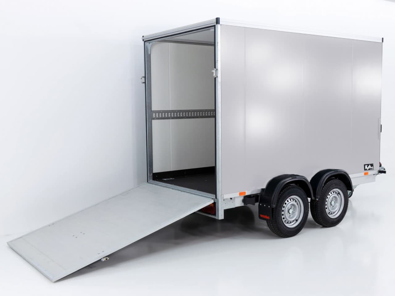 Vezeko Kofferanhänger 152x355cm Höhe:193cm 2,7t|Rampe|silber-Neu