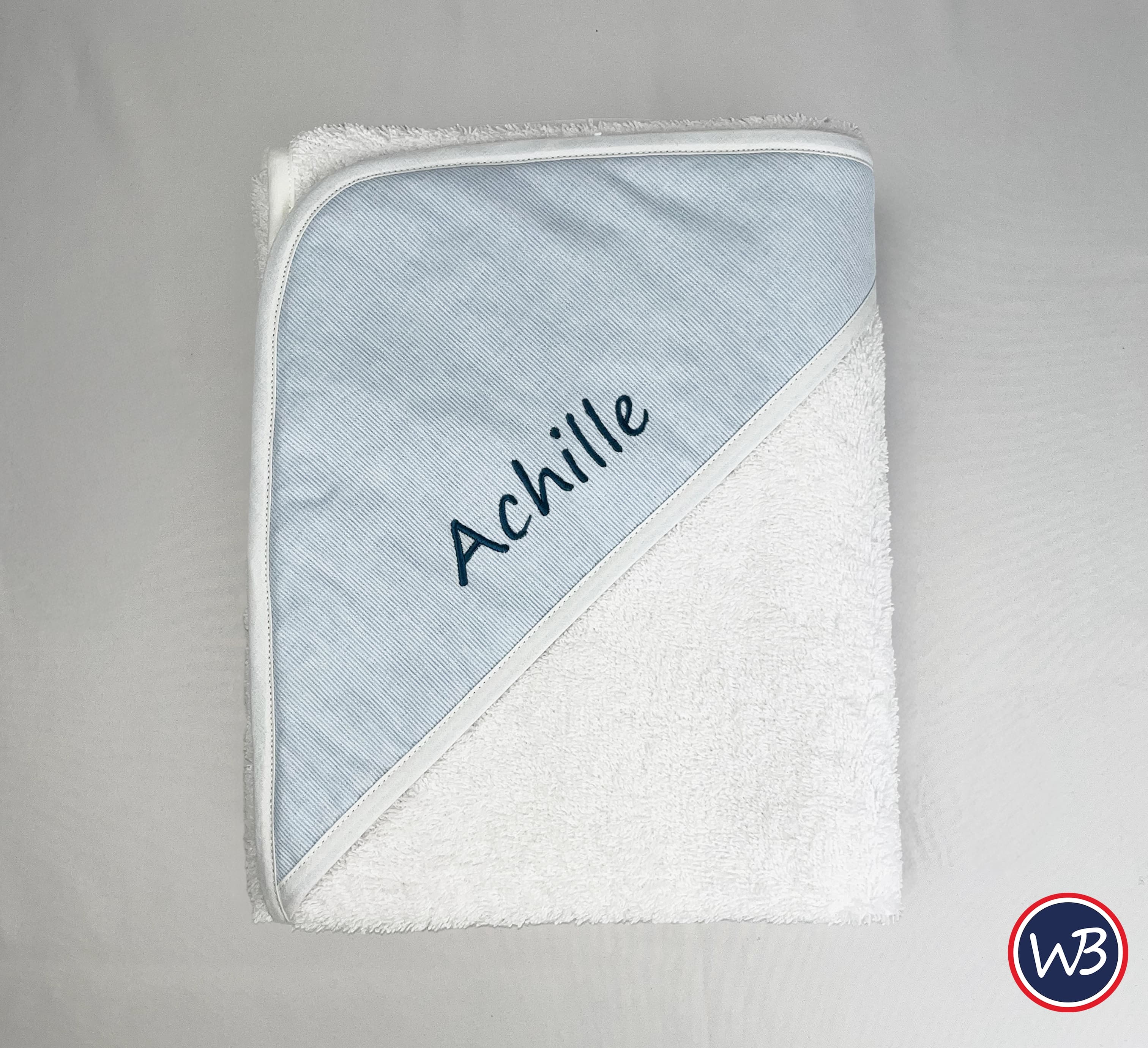 Cape Bain à personnaliser bleu