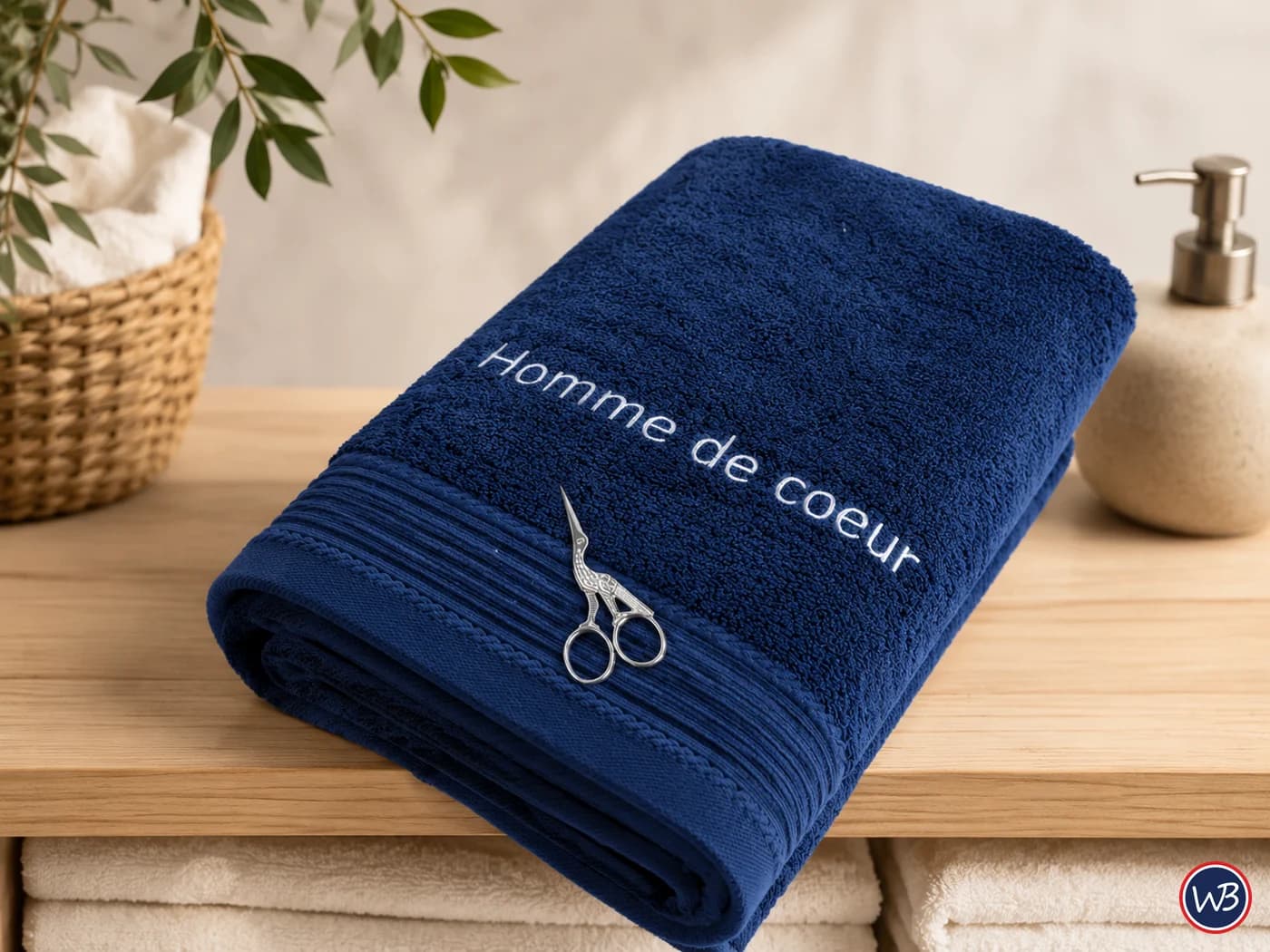 Drap de bain premium brodé