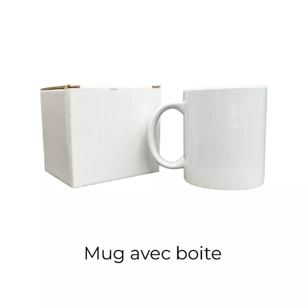 Mug "standard" blanc - Fourniture et Impression avec "Fichier client"