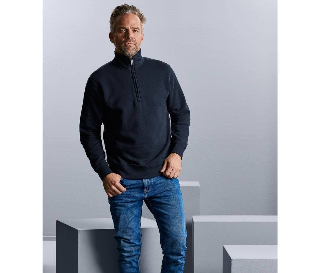 Authentic Sweat Col Zippé 1/4 RUSSELL