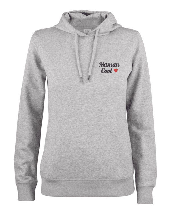 Sweat hoddy premium Maman Cool + coeur