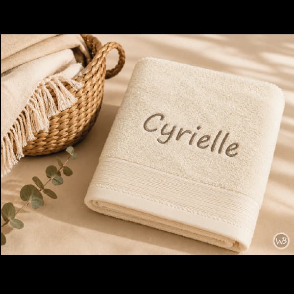 Drap de Douche Personnalisé 70 x 140 classique en Coton Peigné