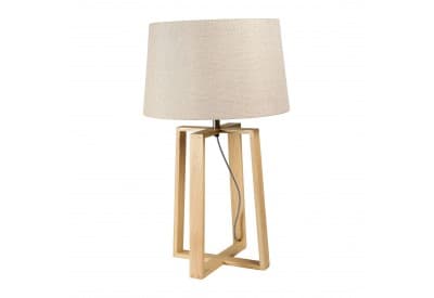 Lampe Bois Pied Quadri