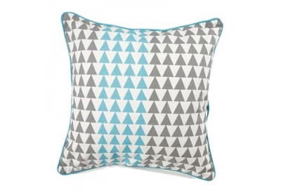 Coussin carré Triangle Gris et Bleu
