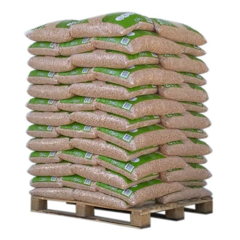 Pellet DIN – Palette de 65 sacs de 15 kg – Certifié DIN Plus – 100% Résineux