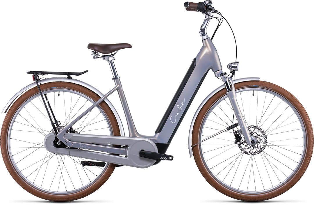 Cube Ella Cruise Hybrid 500 pearlysilver'n'white - S