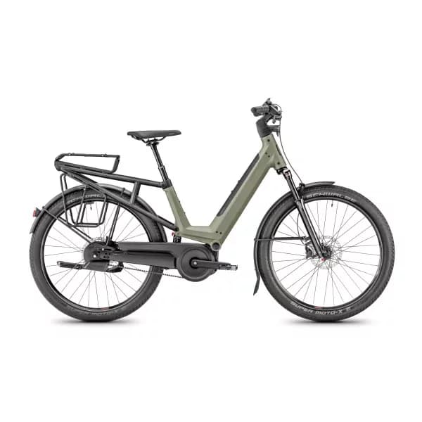 Vélo électrique Moustache J. on - Vert - porte-bagages suspendu - 500 Wh