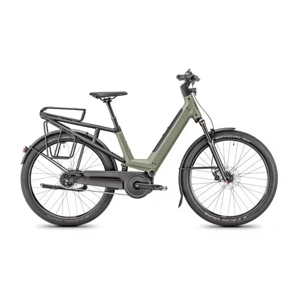 Vélo électrique Moustache J. on Nexus 2024 - Vert - porte-bagages suspendu - 500 Wh