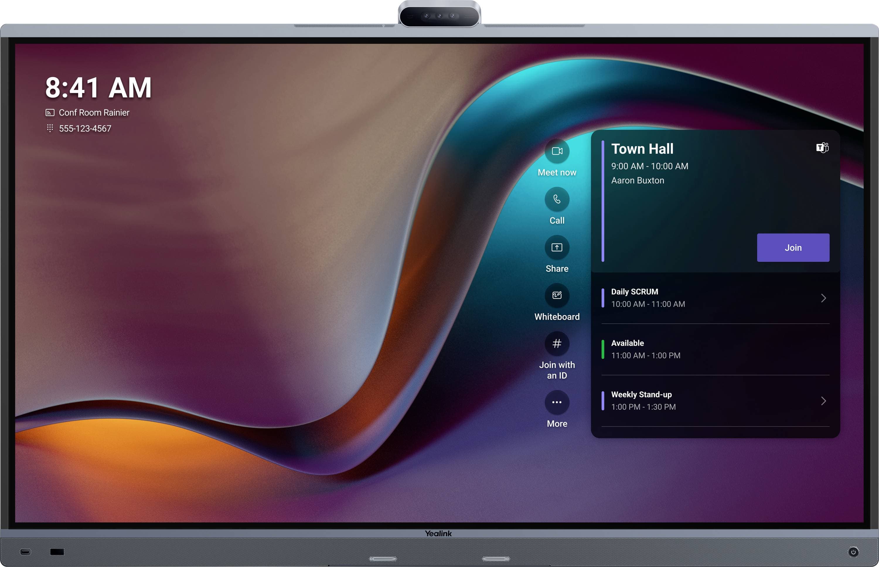 Yealink Meetingboard Pro 65-A02 Konferenzsystem Bluetooth®, RJ45, HDMI®, WLAN, USB-C® Mehrfarbig