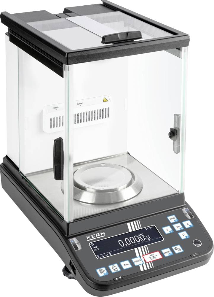 Kern ABP 200-4AM Analysewaage Wägebereich (max.) 220 g Ablesbarkeit 0.0001 g über Steckernetzteil Schwarz, Silber
