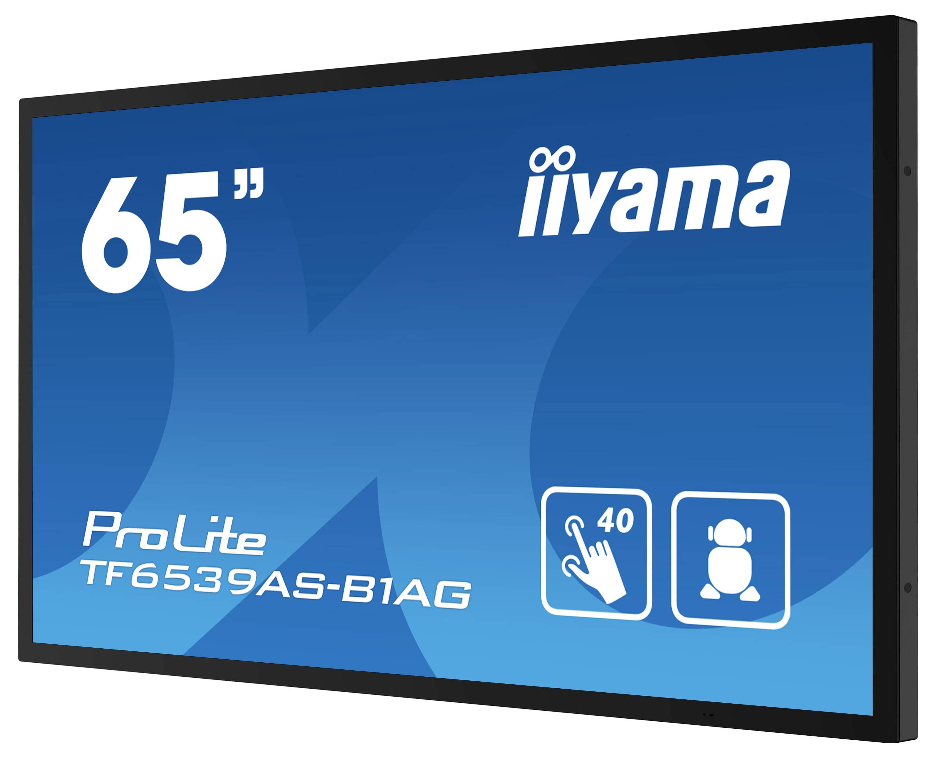 Iiyama 65" Bonded PCAP Anti-glare Bezel Free 40 Digital Signage Display EEK: F (A - G) 163.9 cm 64.5 Zoll 3840 x 2160 Pi