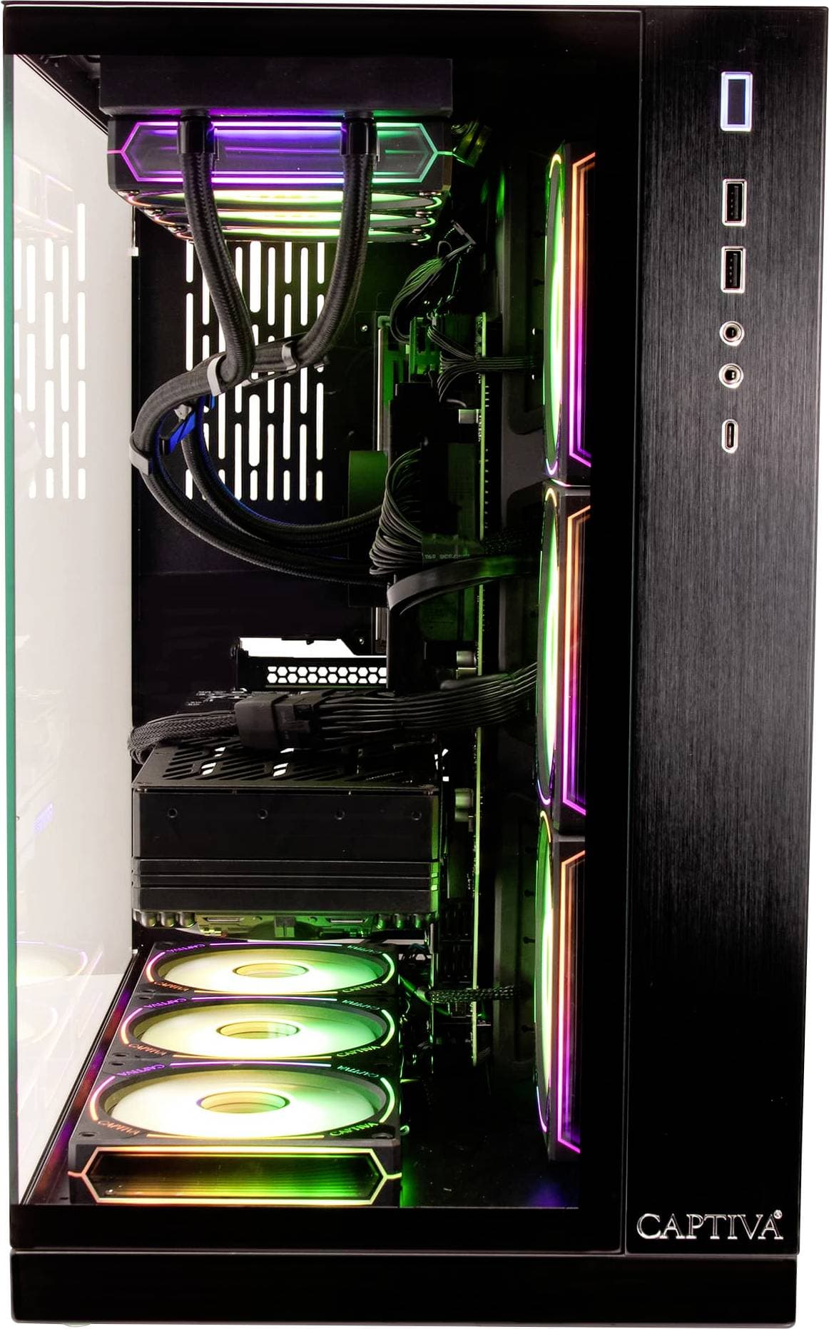 Captiva Gaming PC Highend Gaming R90-455 (Ryzen AMD Ryzen 7 7800X3D 5 GHz 32 GB RAM AMD Radeon Graphics Nvidia GeForce R