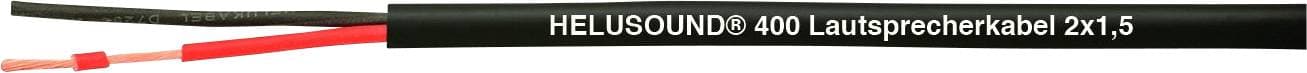 HELU 400091 Lautsprecherkabel 2 x 4 mm² Schwarz 500 m