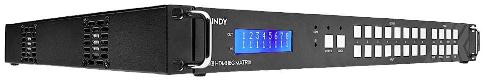 LINDY Lindy 8x8 HDMI 18G Matrix with Video Wall Scaling HDMI-Matrix-Switch 3840 x 2160 Pixel