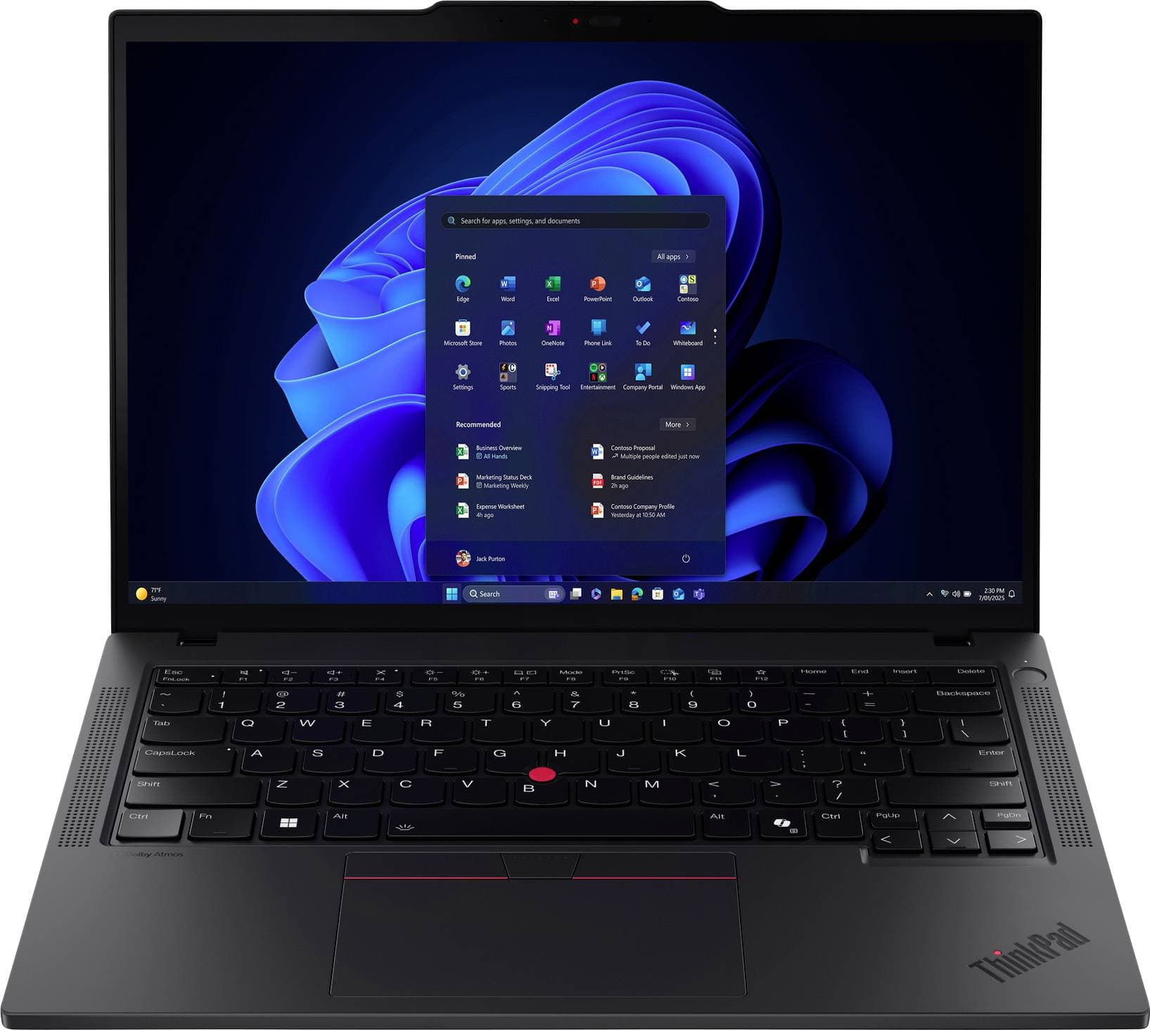 Lenovo Notebook ThinkPad T 35.6 cm (14 Zoll) WUXGA Intel® Core™ Ultra 7 255U 64 GB RAM 1 TB SSD Deutsch, QWERTZ Intel Sc