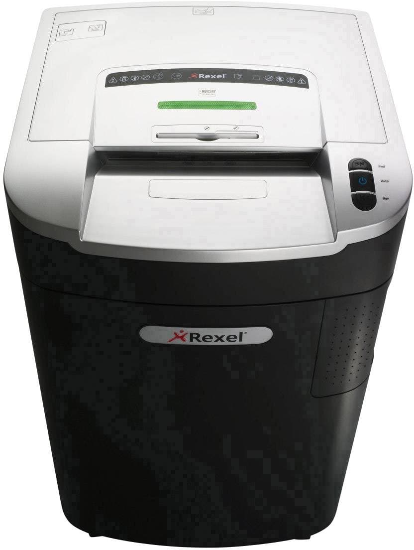 Rexel Mercury RLX20 Aktenvernichter 22 Blatt Partikelschnitt 4 x 40 mm P-4 115 l Vernichtet auch Büroklammern, Heftklamm