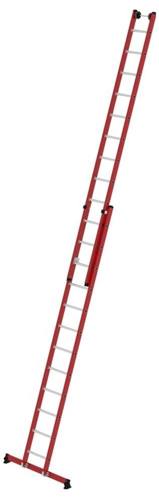 MUNK Günzburger Steigtechnik 035532 GFK/Alu Sprossen-Schiebeleiter Arbeitshöhe (max.): 7.2 cm 21.3