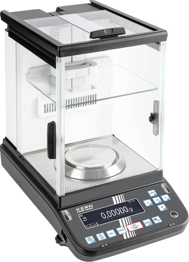 Kern ABP 100-5AM Analysewaage Wägebereich (max.) 135 g Ablesbarkeit 0.00001 g über Steckernetzteil Schwarz, Silber