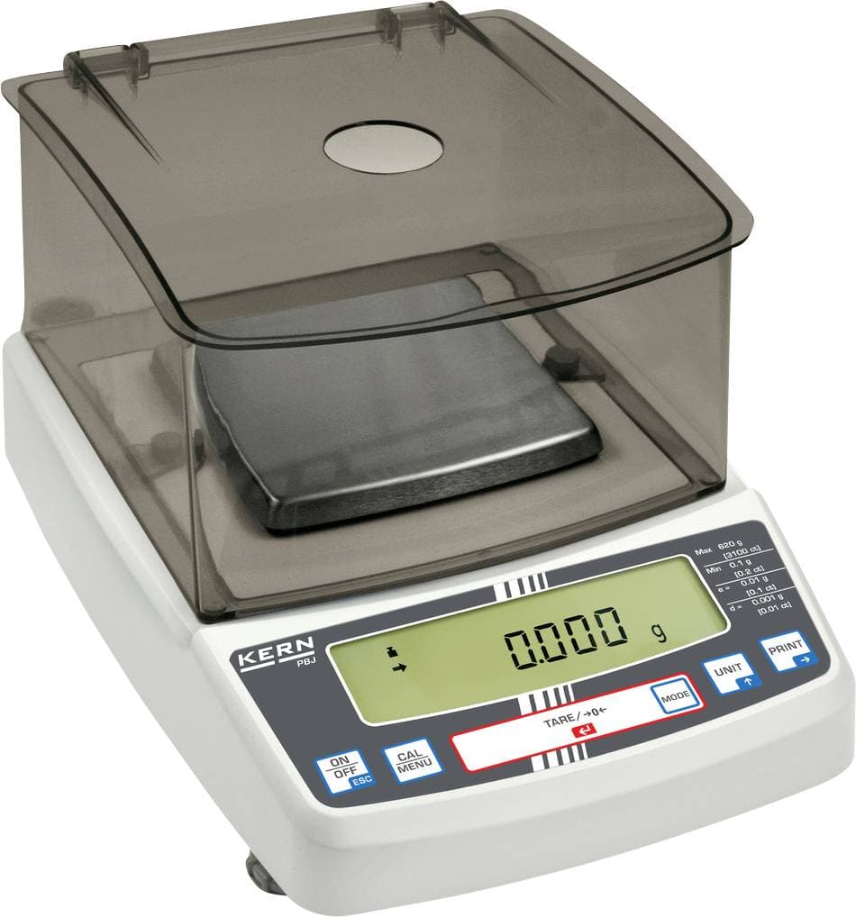 Kern PBJ 620-3M Präzisionswaage Wägebereich (max.) 620 g Ablesbarkeit 0.001 g über Steckernetzteil Silber