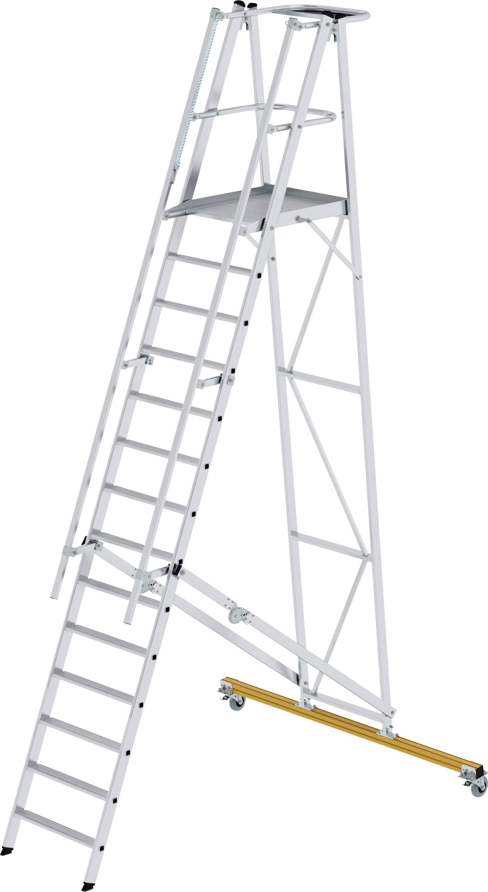 MUNK Günzburger Steigtechnik 52314 Aluminium Plattformleiter Montage mit Werkzeug Arbeitshöhe (max.): 5.25 m 76 kg