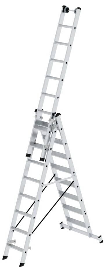 MUNK Günzburger Steigtechnik 033324 Aluminium Stufen-Mehrzweckleiter 25.3 kg